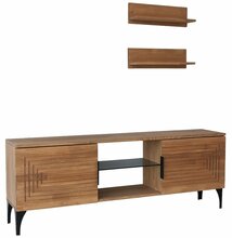 Elutoa mööblikomplekt Kalune Design Joanne, tamm, TV-alus Asir, 150 x 40 x 30 cm, pruun