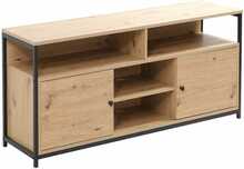 TV-laud Home4You Study, 120 x 40 x 54 cm, tamm/must