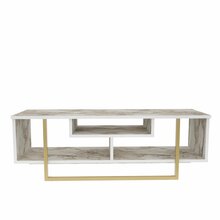 TV-laud Kalune Design Asal 120, 120 x 40.2 x 35.2 cm, pruun/kuldne/valge