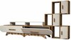 Sektsioon Kalune Design Flora S, 36.8 x 205 x 50 cm, kreem/pähkel