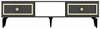 TV-alus Kalune Design Nil, 150 x 29.6 x 44.6 cm, antratsiit/kuld