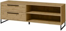 TV-laud ADRK Furniture Aria, 150 x 40 x 50.8 cm, tamm/must