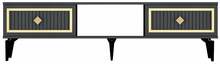 TV-alus Kalune Design Nil, 150 x 29.6 x 44.6 cm, antratsiit/kuld
