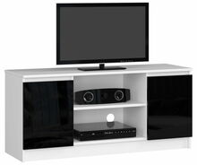 TV laud Akord RTV K120, 40 x 120 x 55 cm, valge/must