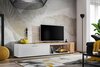 TV-alus ASM Maze II, 200 x 39 x 40 cm, tamm/valge