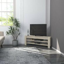 TV-alus nurka Hanah Home, travertiin, 120 x 40 x 30 cm, melamiinkattega
