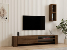 TV-alus Kalune Design Naz, pähkel, 100 prots. melamiiniga kaetud puitlaastplaat