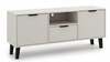 TV-kapp Scandi 2D1S Slim, 140 x 39 x 58 cm, beež