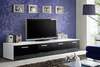 TV-laud ASM Duo, 200 x 45 x 35 cm, valge/must/tumehall
