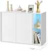 TV-alus Songmics Home BBK372B01, 39 x 100 x 71 cm, lumivalge, valgustusega