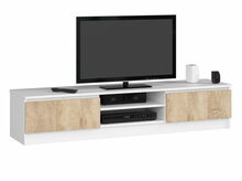 TV-laud Akord RTV K160, 40 x 160 x 33 cm, valge/tamm