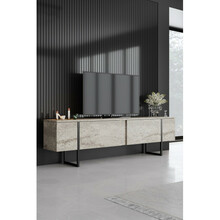 TV-alus Hanah Home Luxe Travertine, beež/must