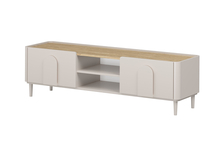 TV-alus Bogart Amilio, 170 cm, cashmere, oiled oak, cashmere käepidemed ja jalad