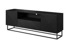 TV-alus Bogart Asha, 167 cm, must, metalljalgadega, matt