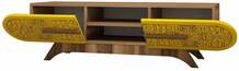 TV-laud Kalune Design Defne, 145 x 37 x 37 cm, kollane/pähkel