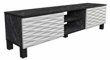 TV-alus Kalune Design Linda, 150 x 35 x 40,3 cm, valge/must