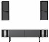 Elutoa mööblikomplekt Kalune Design Chrome Line, siseruumidesse, antratsiit/must