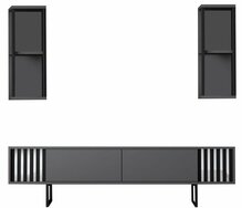 Elutoa mööblikomplekt Kalune Design Chrome Line, siseruumidesse, antratsiit/must