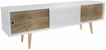 TV-alus Kalune Design Ecrin, 160 x 45 x 34,5 cm, valge/pähkel
