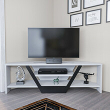 TV-alus Kalune Design Sares, 120 x 35 x 36.8 cm, valge/must