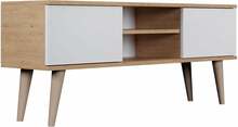 TV-laud Kocot Kids Toronto, 120 x 36 x 55.5 cm, tamm/valge, pruun/valge