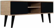TV-laud Kocot Kids Toronto, 120 x 36 x 55.5 cm, pruun/must
