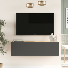 TV-alus Hanah Home FR12-AA, must, 100 x 29,1 x 29,6 cm