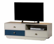 TV-alus Kalune Design Casablanca, 140 x 41 x 48 cm, sinine/valge