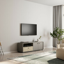 TV alus Hanah Home Pao, 136 x 42 x 35 cm, puitlaastplaat, hall, travertiin