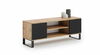 TV-alus Kobi Meble Focus, 155 x 49 x 40 cm, naturaalne puit/must