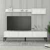 TV-alus Asir Lyon 2, 180 x 42 x 35 cm, valge/must