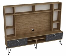 Sektsioon Kalune Design Lorenz 875ZNA3054, must/pähkel, 35,2 x 180 x 135,7 cm