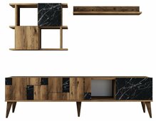 Elutoa mööblikomplekt Kalune Design Madrid, must/pähkel