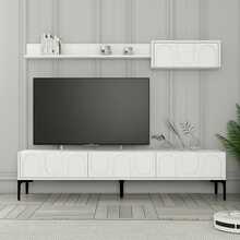 TV-alus Asir Lyon 2, 180 x 42 x 35 cm, valge/must