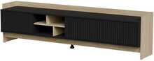 TV-alus PORTO 3D Cama Meble, 190 x 38 x 50 cm, tamm/must