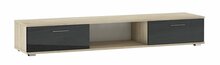 Televiisorialus ADRK Sella, 40 x 176 x 28 cm, läbipaistev/must/pruunikas