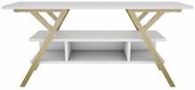 TV-alus Kalune Design Minerva, 120 x 35 x 55 cm, kuldne/valge