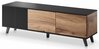TV-laud Halmar Random RTV-1, 150 x 40 x 47 cm, tamm/must