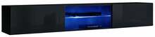 TV-laud ASM Switch RTV3, 180 x 40 x 30 cm, must