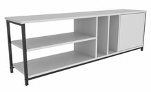 TV-alus Kalune Design Oneida, 140 x 35.3 x 50.8 cm, valge/must