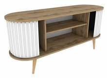 TV-laud Kalune Design Stor, 140 x 43 x 64 cm, tamm/valge