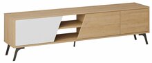 TV-alus Kalune Design Fiona, 35.6 x 180 x 48 cm, tamm/valge