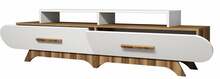 TV-alus Kalune Design Flora, 205 x 36.8 x 50 cm, valge/pähkel