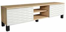 TV-alus Kalune Design Linda, 150 x 35 x 40,3 cm, valge/puit