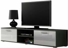 TV-alus Cama Meble Soho, 180 x 43 x 37 cm, valge/hall/tumehall