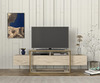 TV alus Hanah Home Bianco, 160 x 49.8 cm, travertiin, 100 prots. melamiinkattega, valge