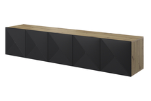 TV-alus Bogart Asha, 200 cm, Artisan, must matt