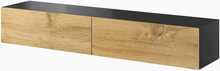 TV-alus Cama Meble VIGO, 180 x 40 x 30 cm, must/tamm