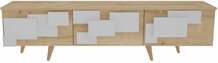 TV-alus Kalune Design 3 D, 160 x 45 x 35 cm, tamm/valge