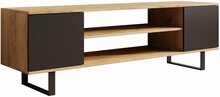 TV-alus ADRK Lofter Herringbone, 155 x 40 x 49 cm, tamm/must